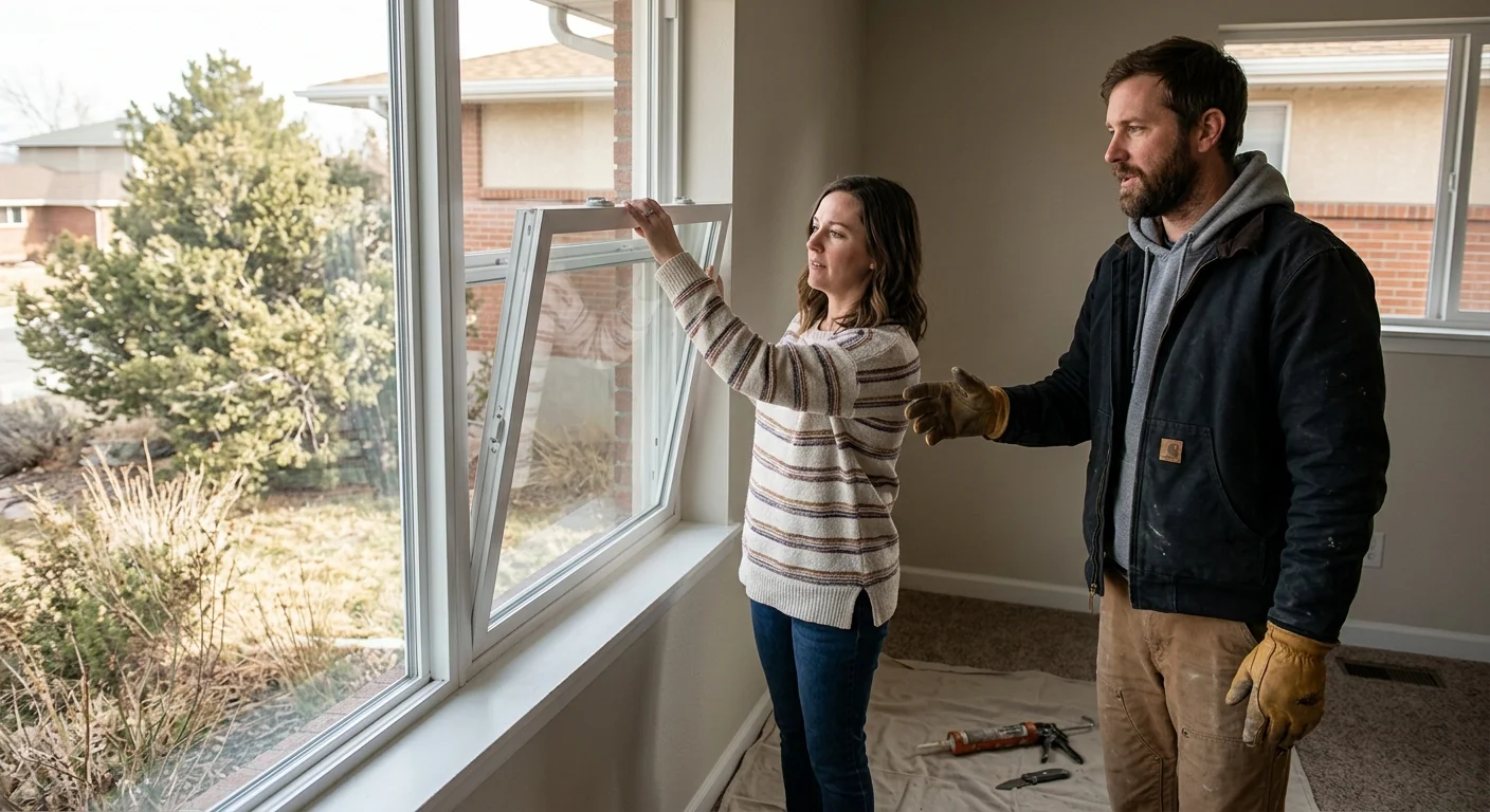 Finished window install walkthrough with homeowner checking the sash operation